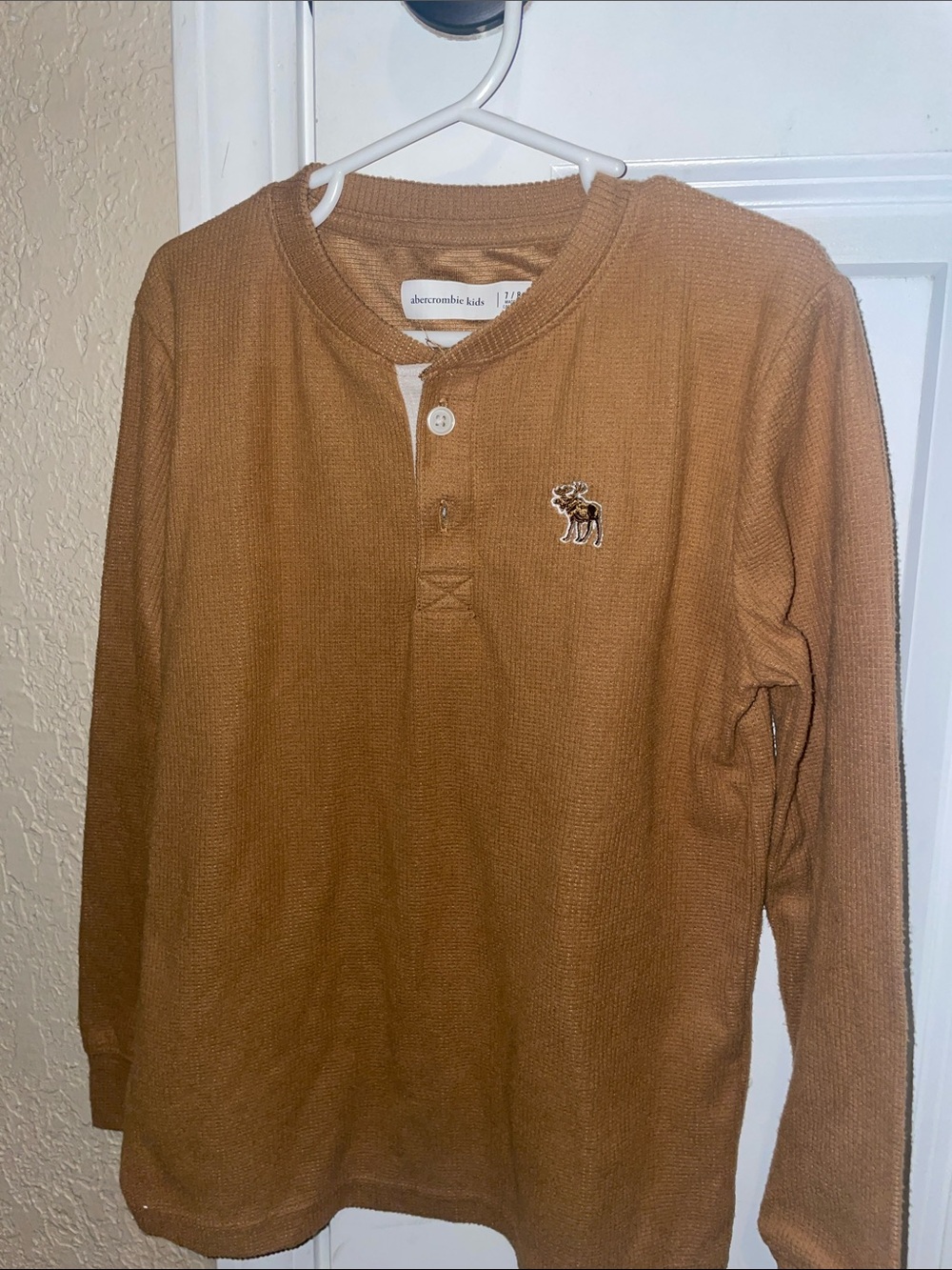 abercrombie kids Brown Long-Sleeve Henley Shirt